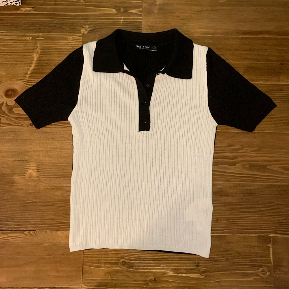 Black and White Nasty Gal Sweater